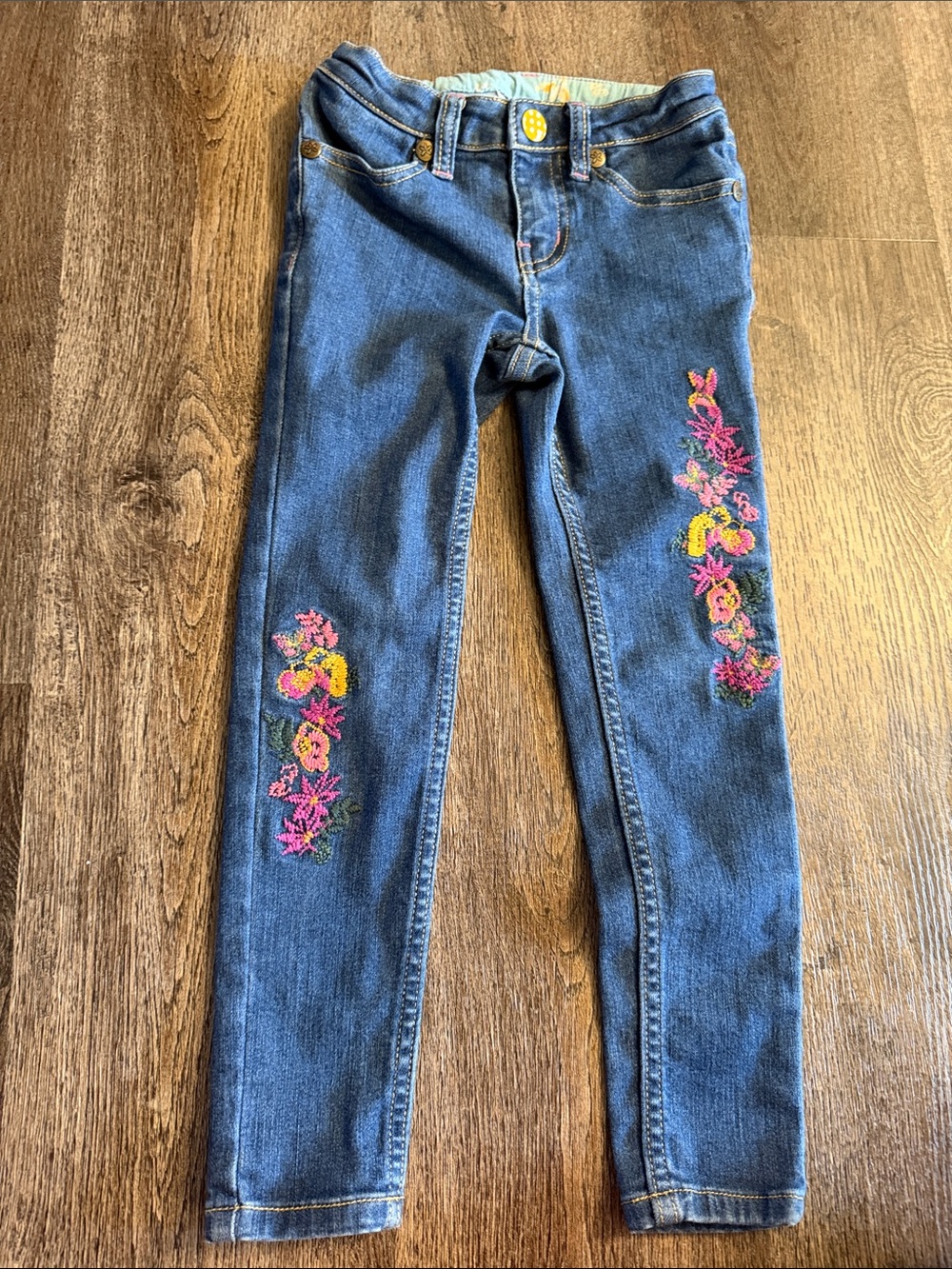 Matilda Jane size 6 jeans floral embroidered